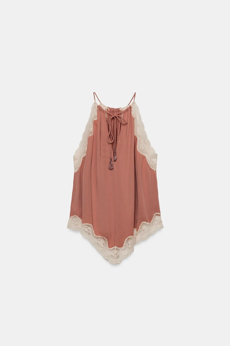 ZW COLLECTION LACE HALTER TOP