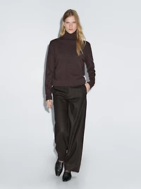 Pantalon en flanelle de laine mélangée