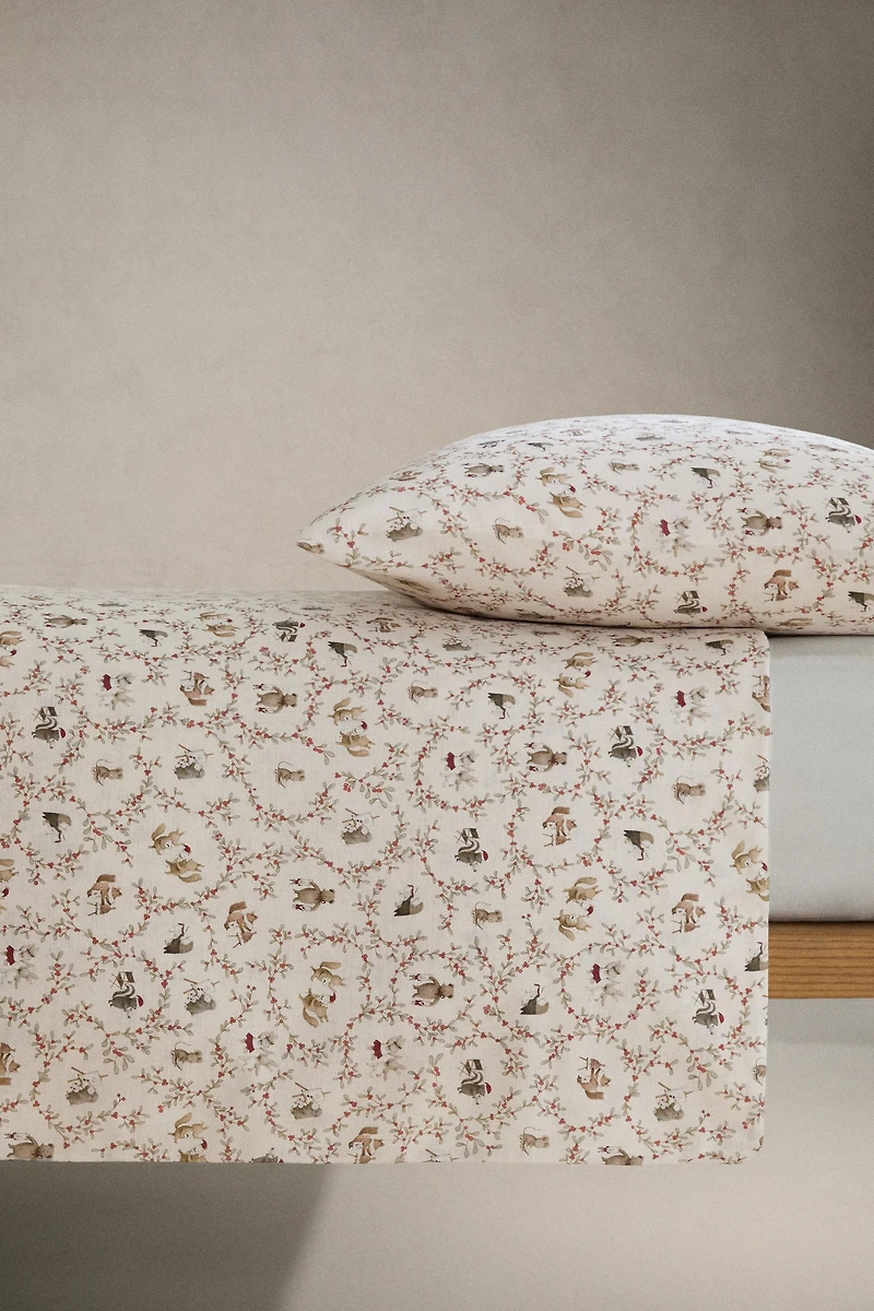 CHILDREN'S CHRISTMAS ANIMAL DUVET COVER