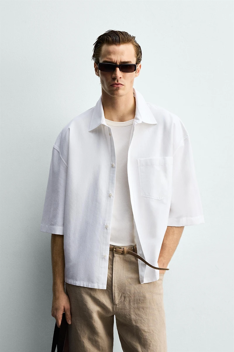 CHEMISE COUPE BOXY À POCHE