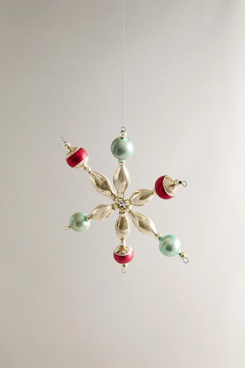 STAR BAUBLE CHRISTMAS TREE DECORATION