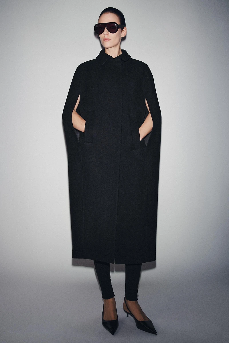 ZW COLLECTION LIMITED EDITION WOOL BLEND CAPE COAT