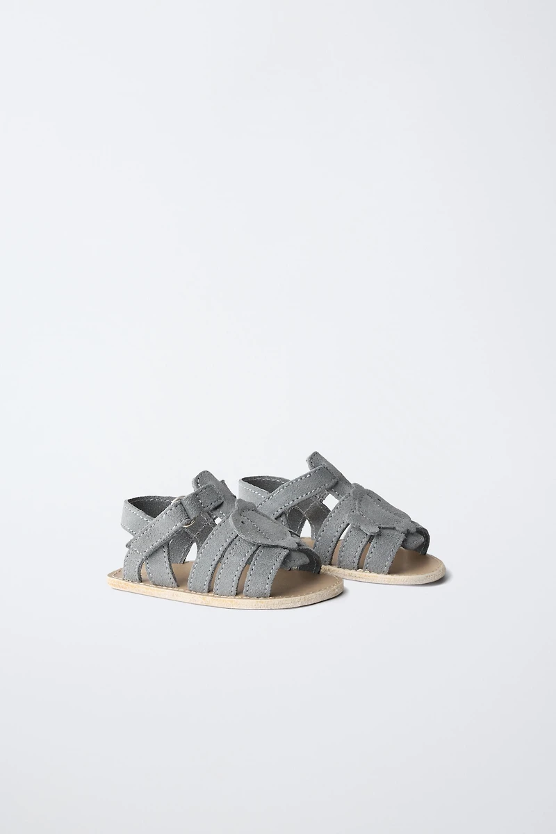 FISH LEATHER SANDALS