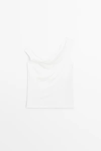 Asymmetric off-the-shoulder top