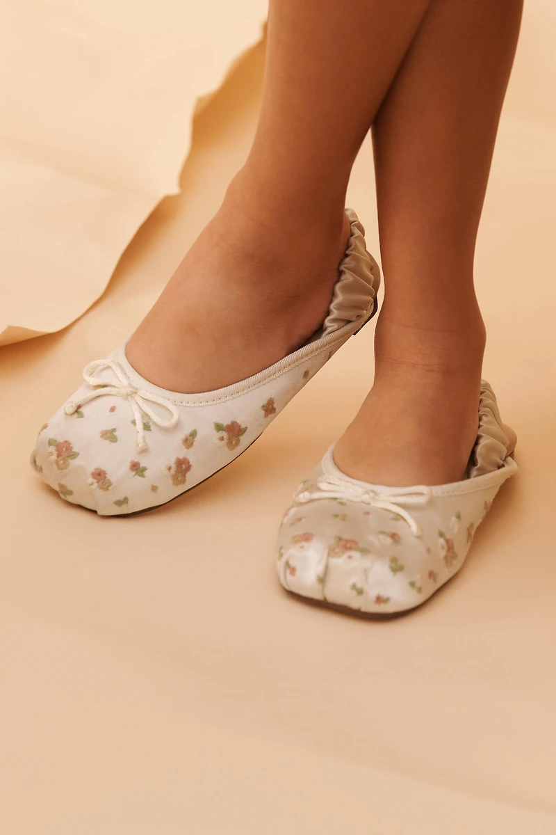 LIMITED EDITION EMBROIDERED SLINGBACK FLATS