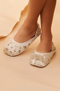 LIMITED EDITION EMBROIDERED SLINGBACK FLATS