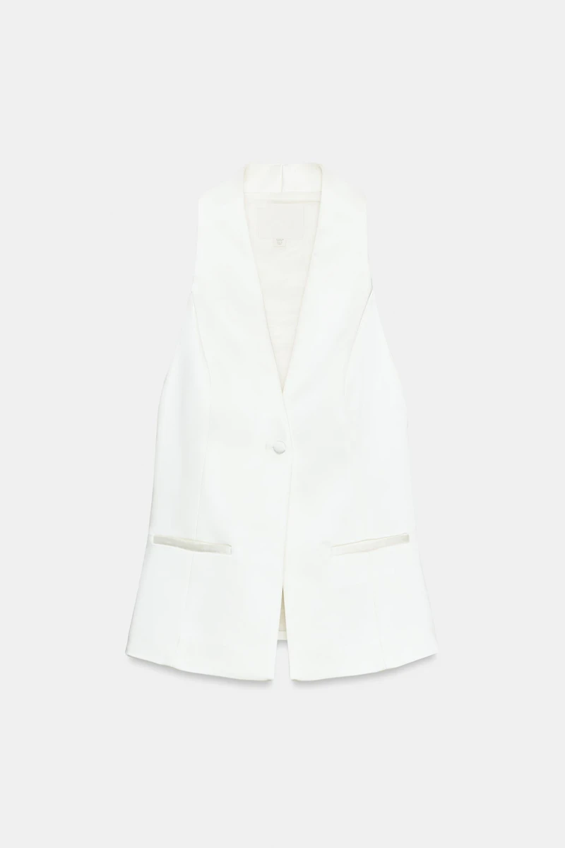 SATIN HALTER VEST