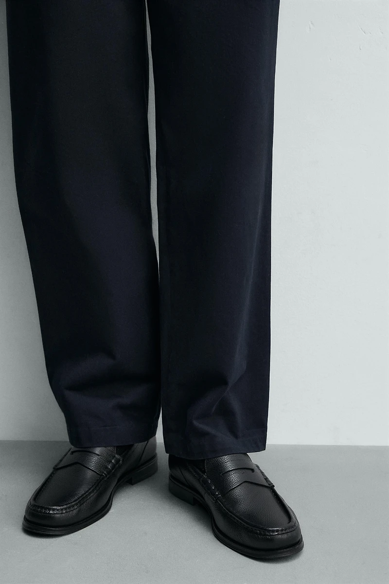 LEATHER PENNY LOAFERS