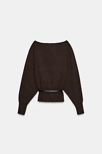 PULL EN MAILLE AVEC CEINTURE