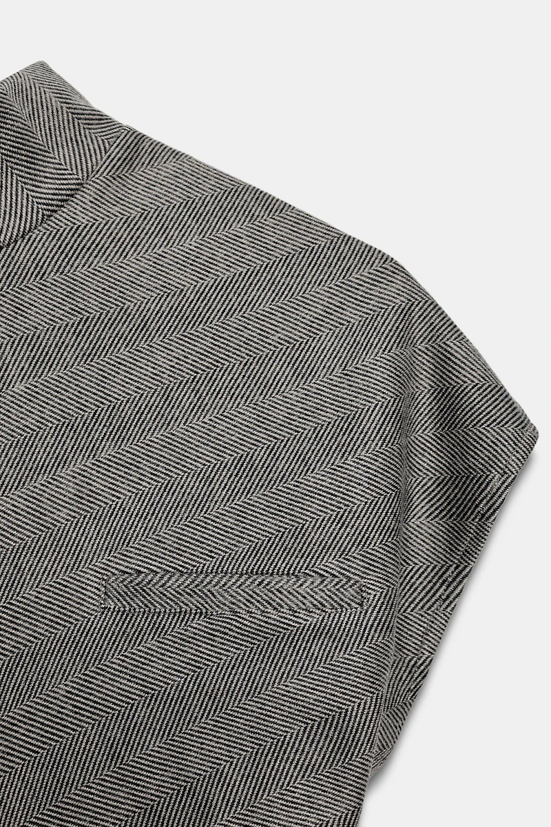 ROBE MI-LONGUE À CHEVRONS