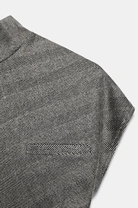 ROBE MI-LONGUE À CHEVRONS