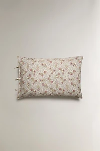 KIDS' FLORAL COTTON PILLOWCASE
