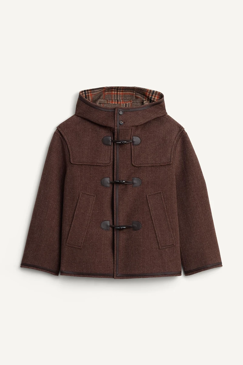 LIMITED EDITION CONTRAST CHECK WOOL OVERCOAT