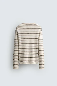 LINEN - CASHMERE STRIPED JUMPER