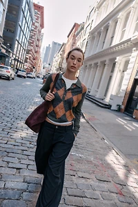 PULL POLO EN MAILLE LOSANGES