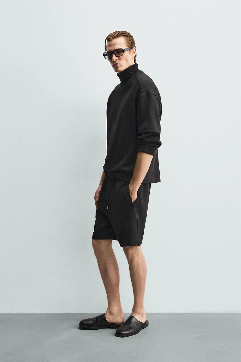 RELAXED FIT INTERLOCK JOGGER SHORTS