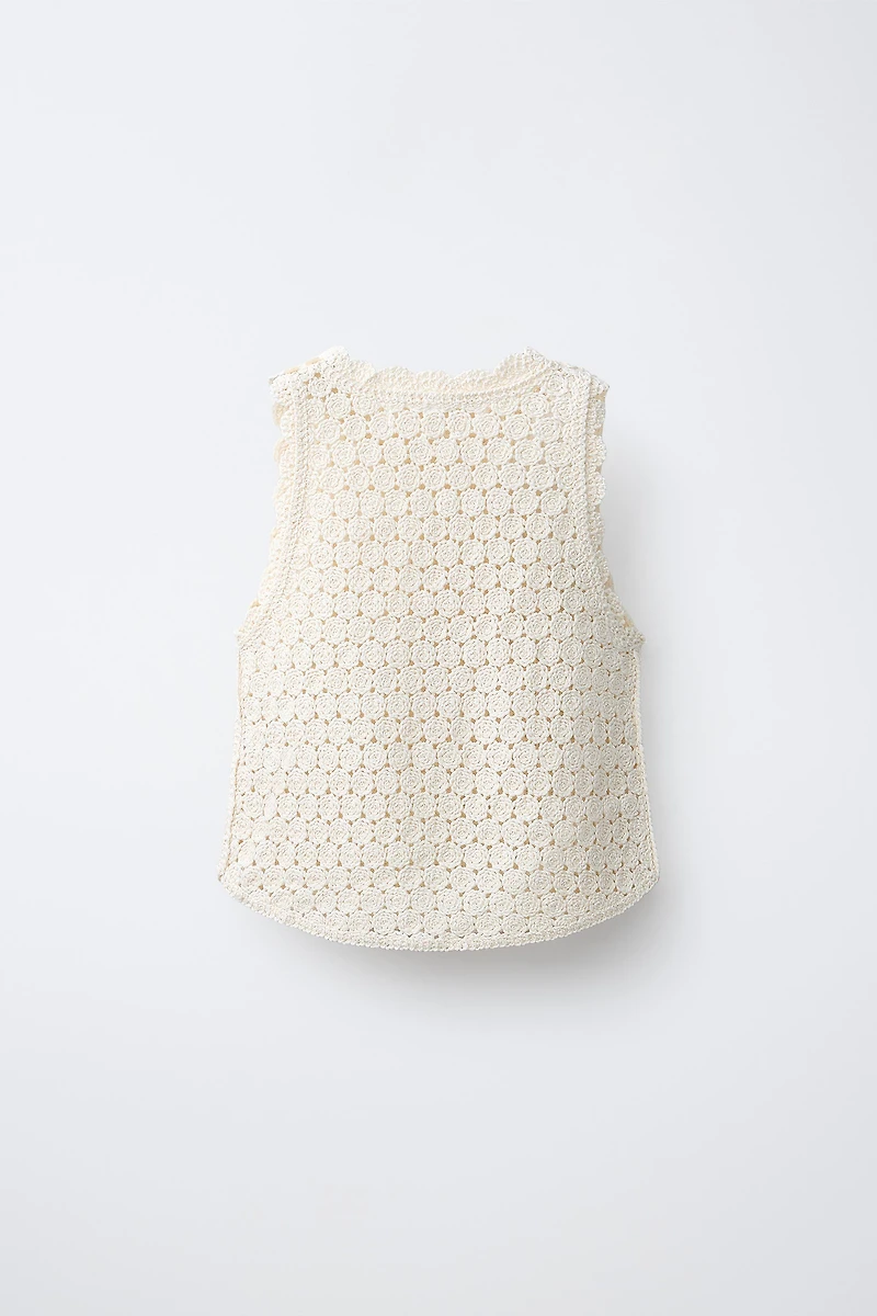 TOP EN CROCHET CŒUR