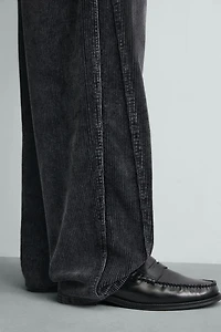 BAGGY FIT CORDUROY PANTS WITH TWISTED SEAMS