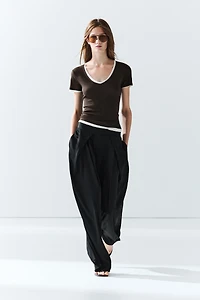 100% cotton double-layer short sleeve T-shirt