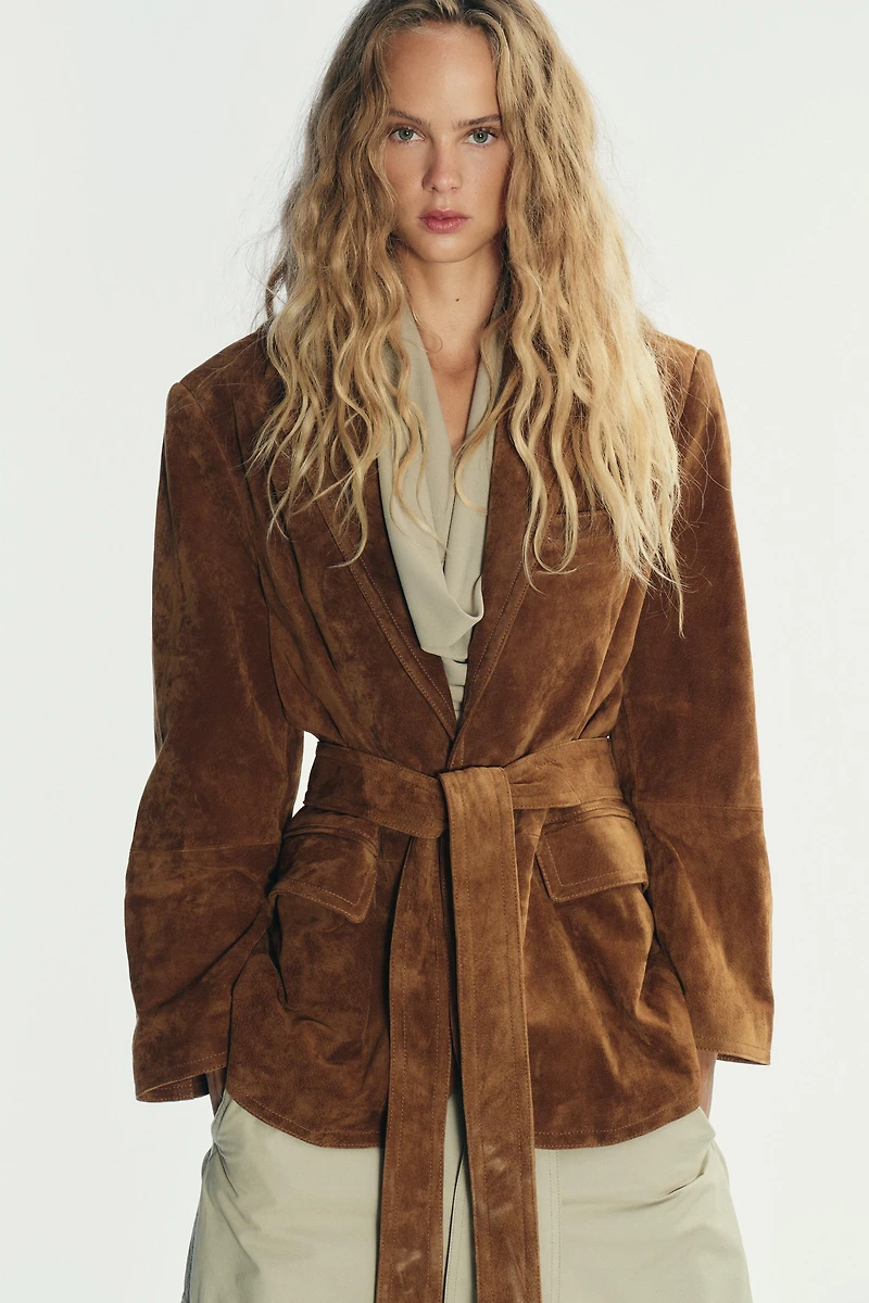 SUEDE LEATHER BLAZER