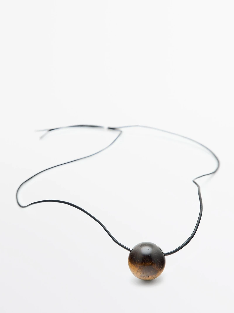 Natural stone pendant