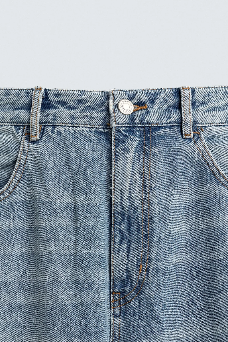 BALLOON FIT PLEATED JEANS