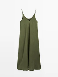 Flowing midi dress with thin straps