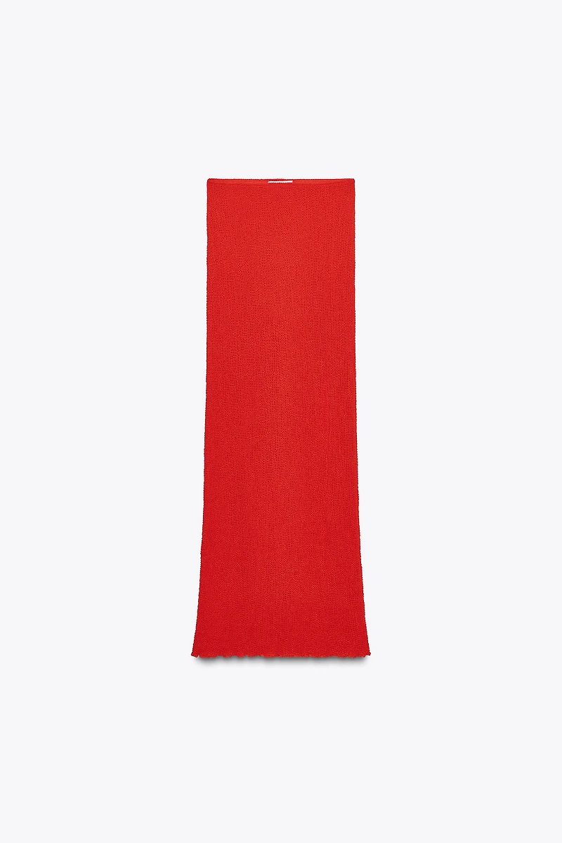 TEXTURED LONG SKIRT