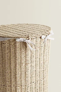 FABRIC-LINED LAUNDRY HAMPER