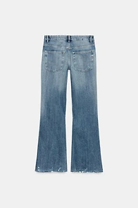 TRF MID-RISE DISTRESSED FLARE JEANS