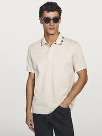 Polo manches courtes détail contrastant