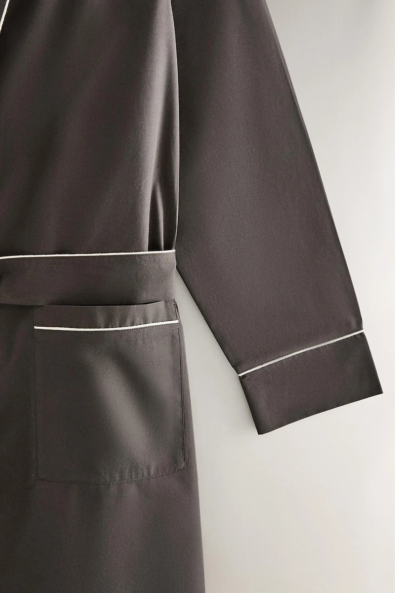 ROBE DE CHAMBRE EN POPELINE