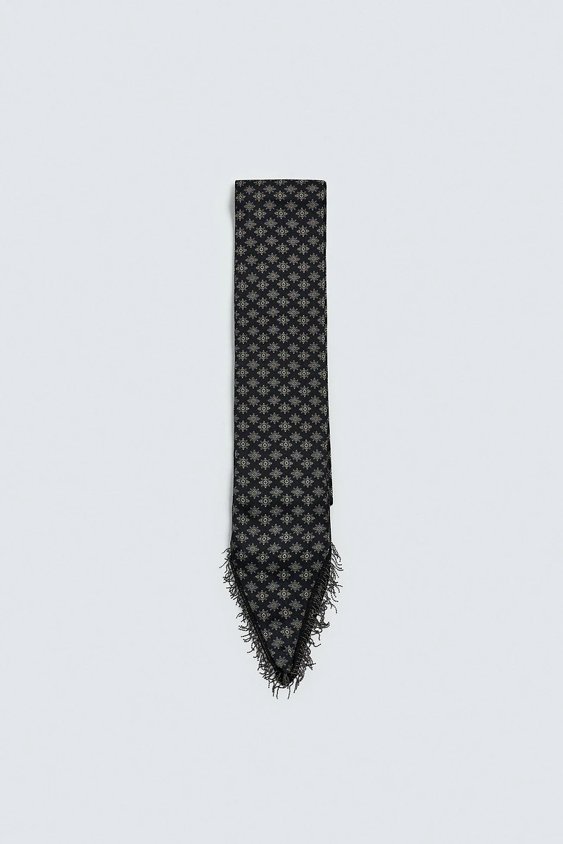 BEADED FLOWY FOULARD LIMITED EDITION