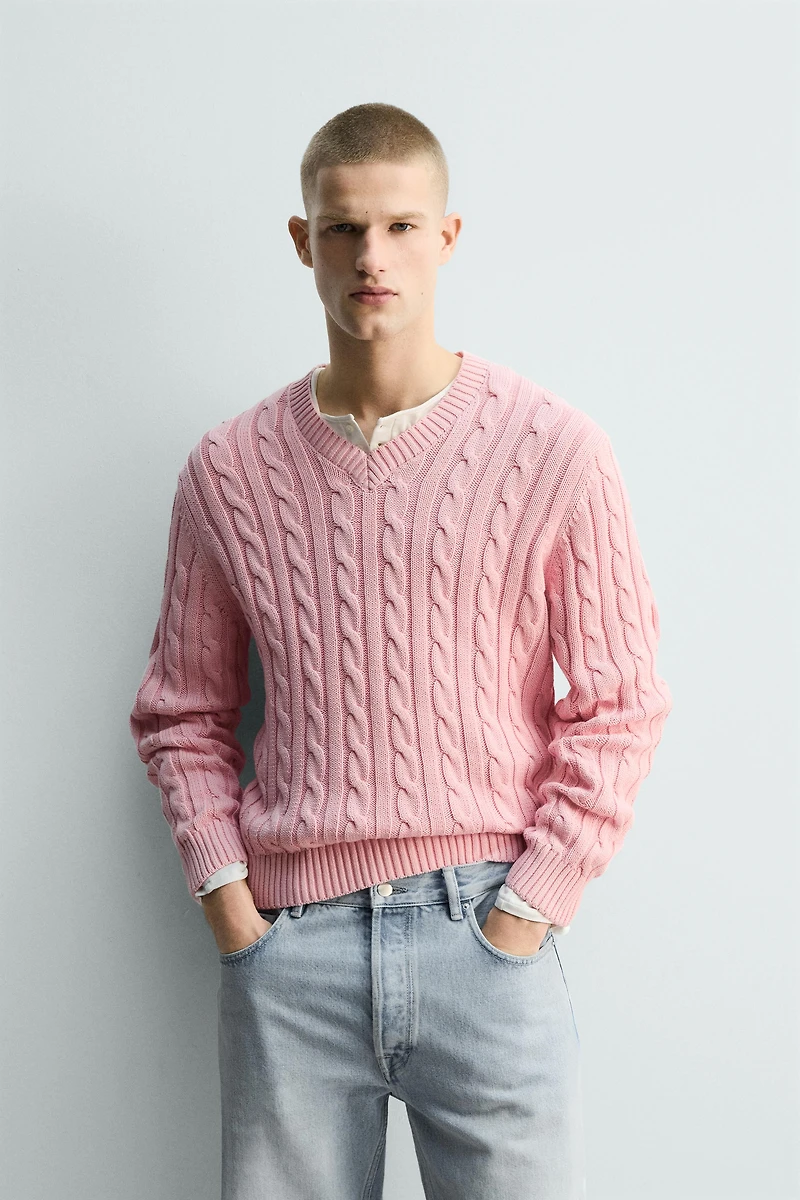 TEXTURED WOVEN JUMPER