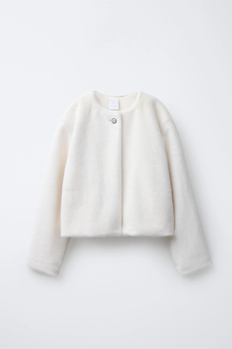 FAUX FUR BOLERO JACKET