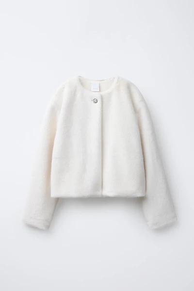 FAUX FUR BOLERO JACKET