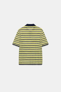 POLO EN MAILLE À RAYURES