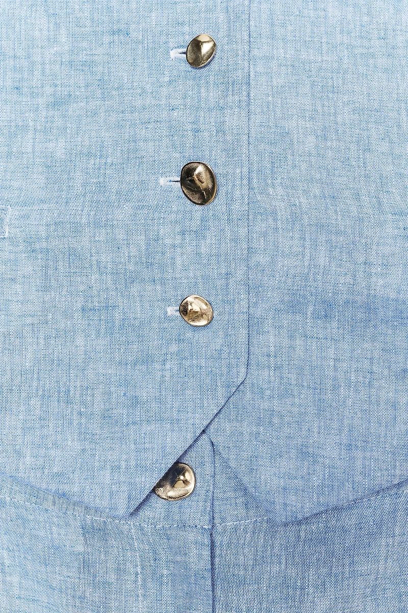 LINEN VEST JUMPSUIT