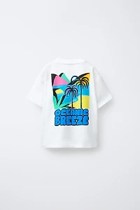 T-SHIRT IMPRIMÉ PALMIERS