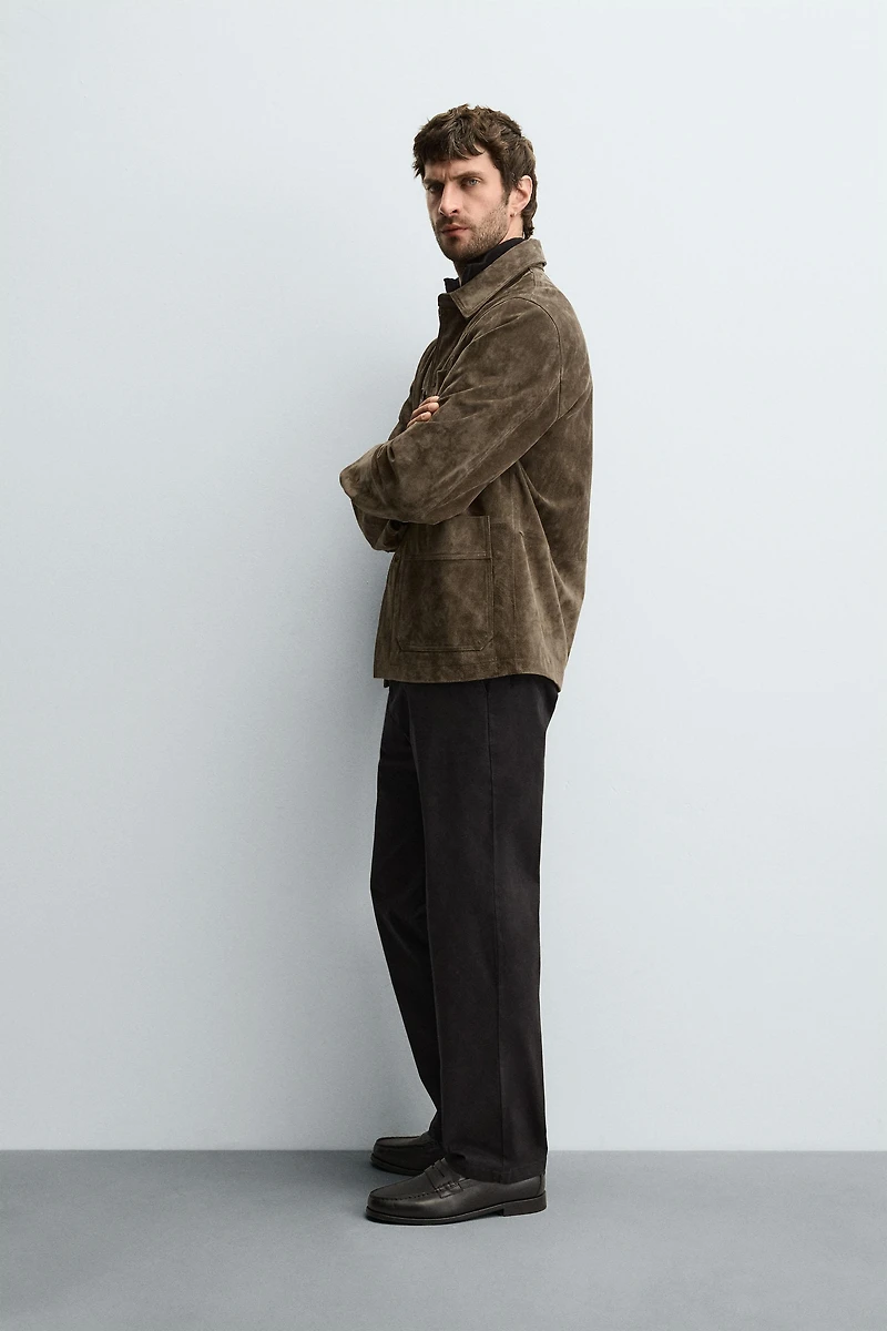 STRAIGHT FIT TWILL PANTS