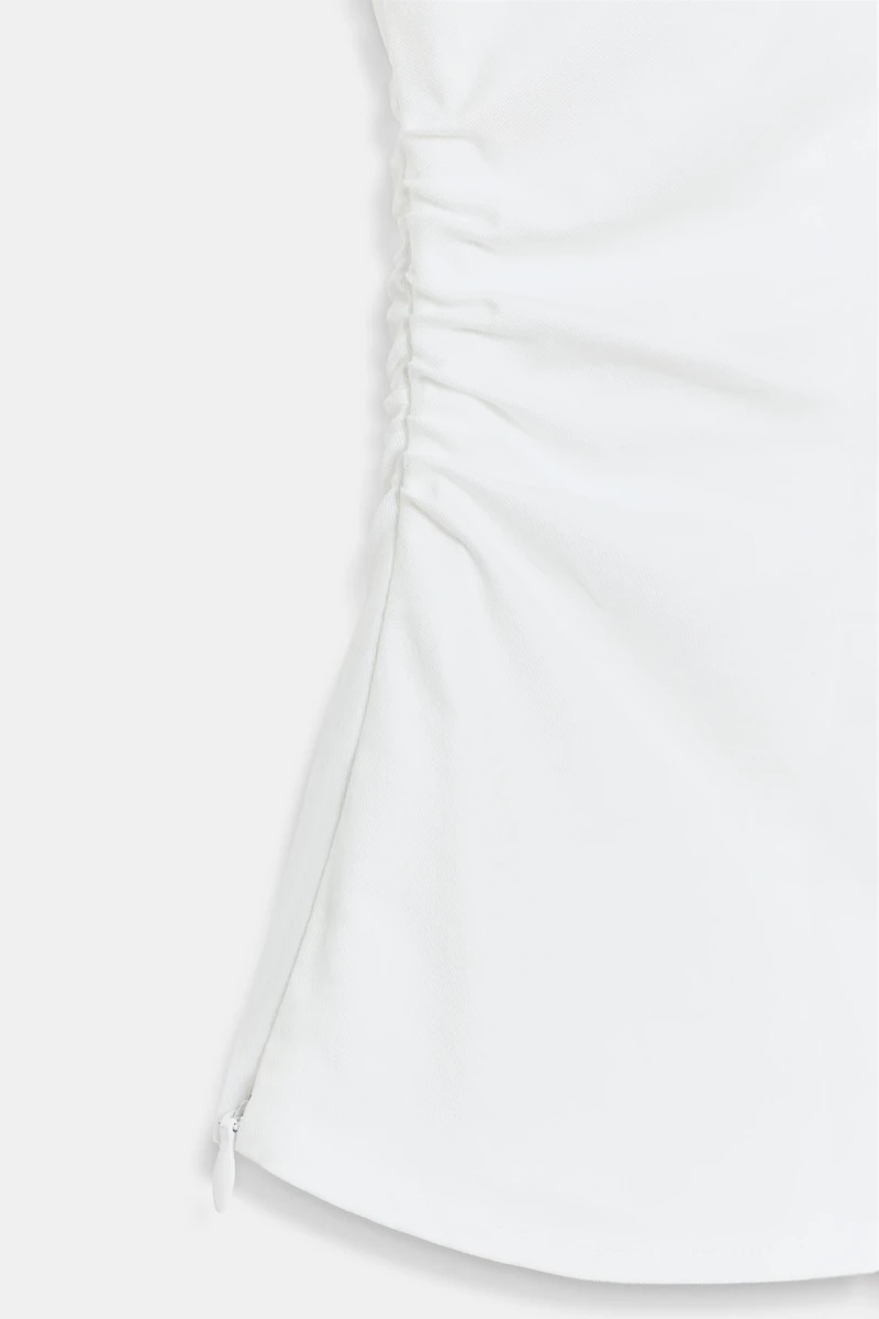 STUDDED POPLIN TOP