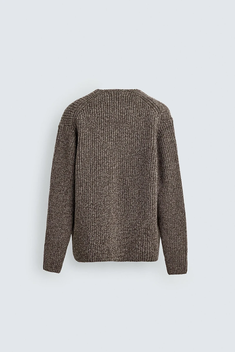RIBBED TEXTURED CARDIGAN