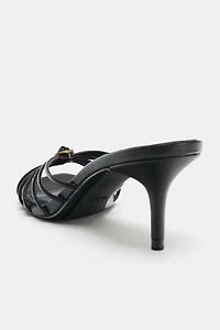 METALLIC DETAIL SANDALS