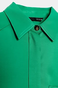 SATIN EFFECT POCKET SHIRT