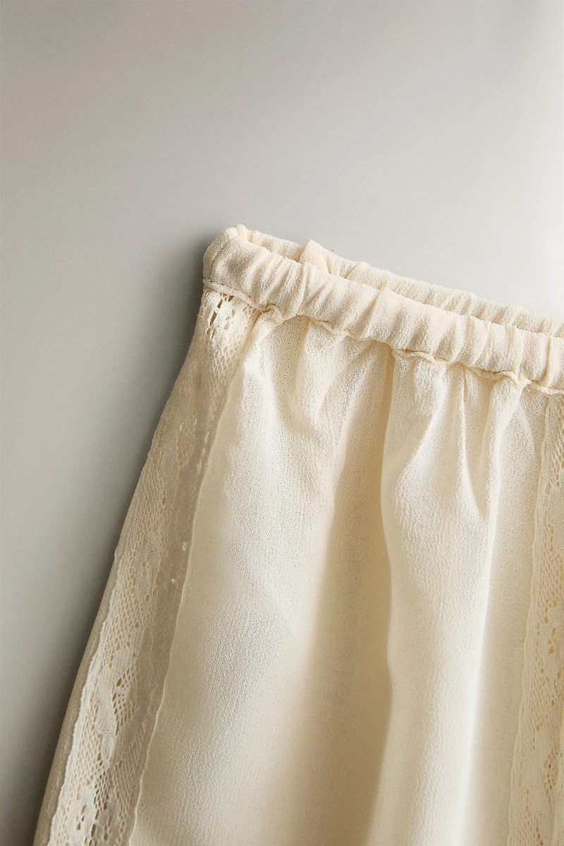 LACE COTTON SHORTS