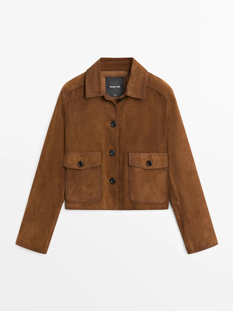 Suede leather jacket