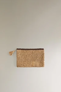 PAPER MAKEUP BAG WITH TRIM DETAIL