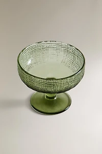 RAISED DESIGN GLASS DESSERT CUP