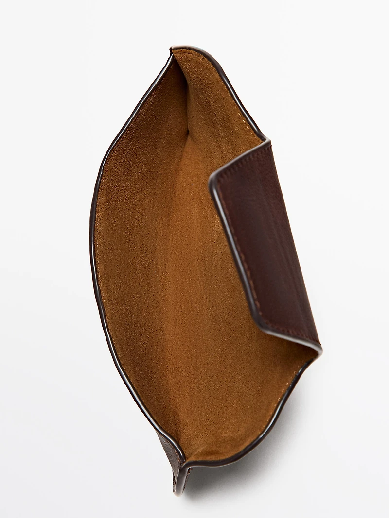 Étui à lunettes en cuir nappa