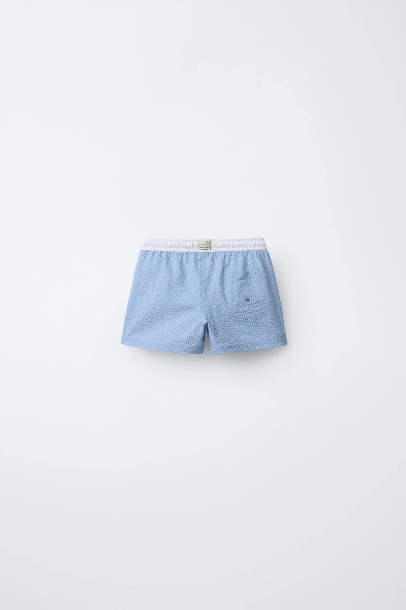 2-6 YEARS / LABEL SWIM SHORTS
